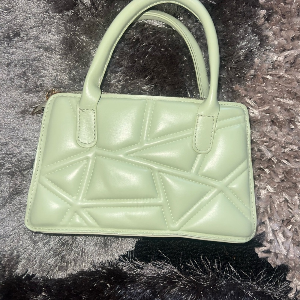 Mint Green Geometric Pattern Handbag - image 2